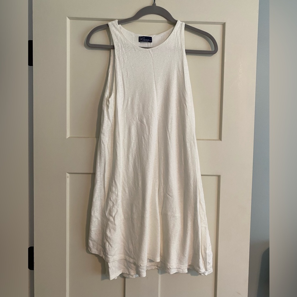 Gap White Linen tank dress- XS